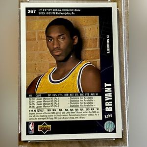 Kobe Bryant 1996-97 Collector's Choice #267 Rookie Collector Card Mint (PSA 9)